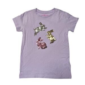 NWT Crewcuts Sequin Bunny Tee Size 4/5